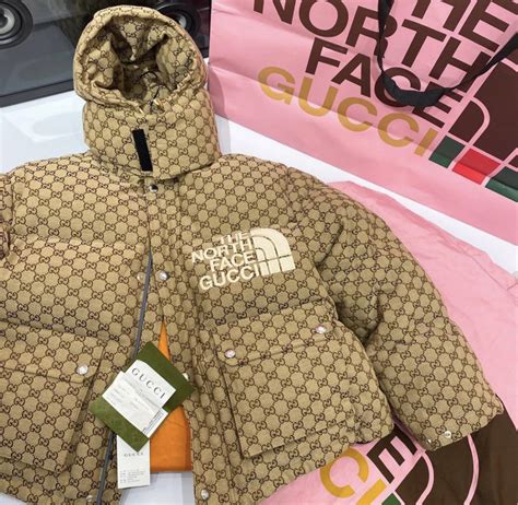 gucci north face bubble coat|gucci north face jacket price.